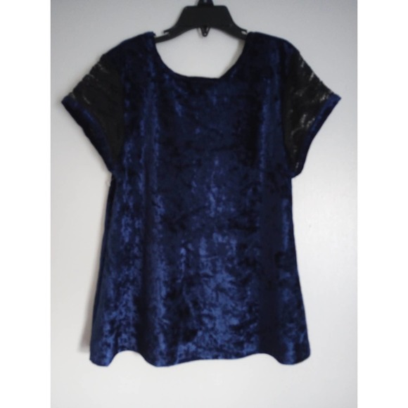 Bloomingdales's Aqua Girl Blue Velour Shirt XL 16 - Picture 9 of 9